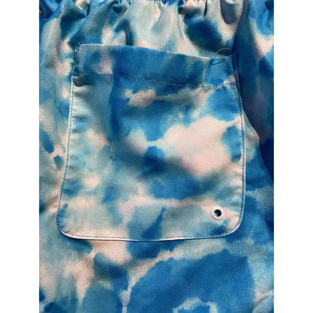 Speedo Mens Swim Shorts Size‎ XXL Trunks Blue Tie Dye Mesh Lined Pockets